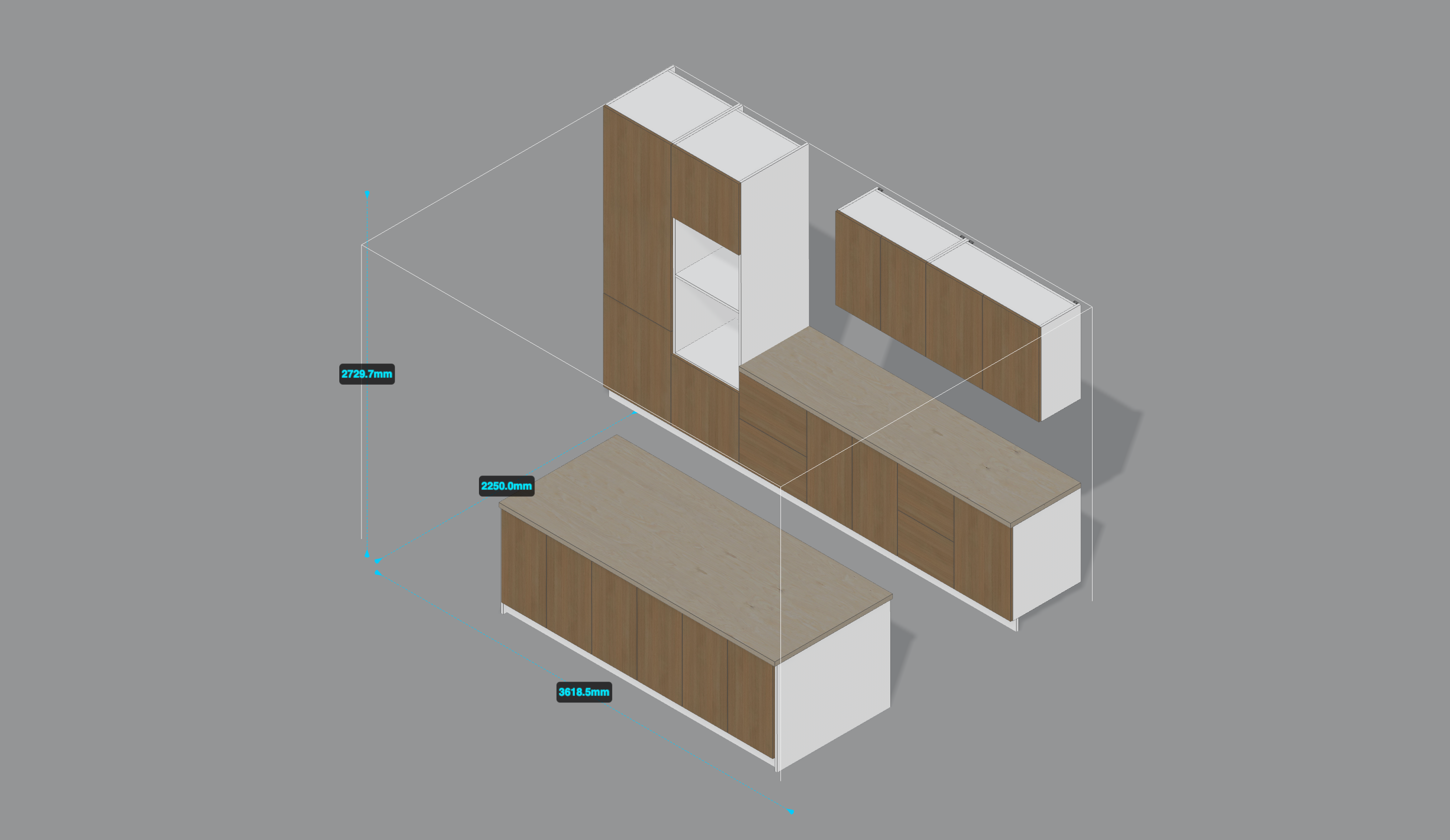 Line kitchen + island